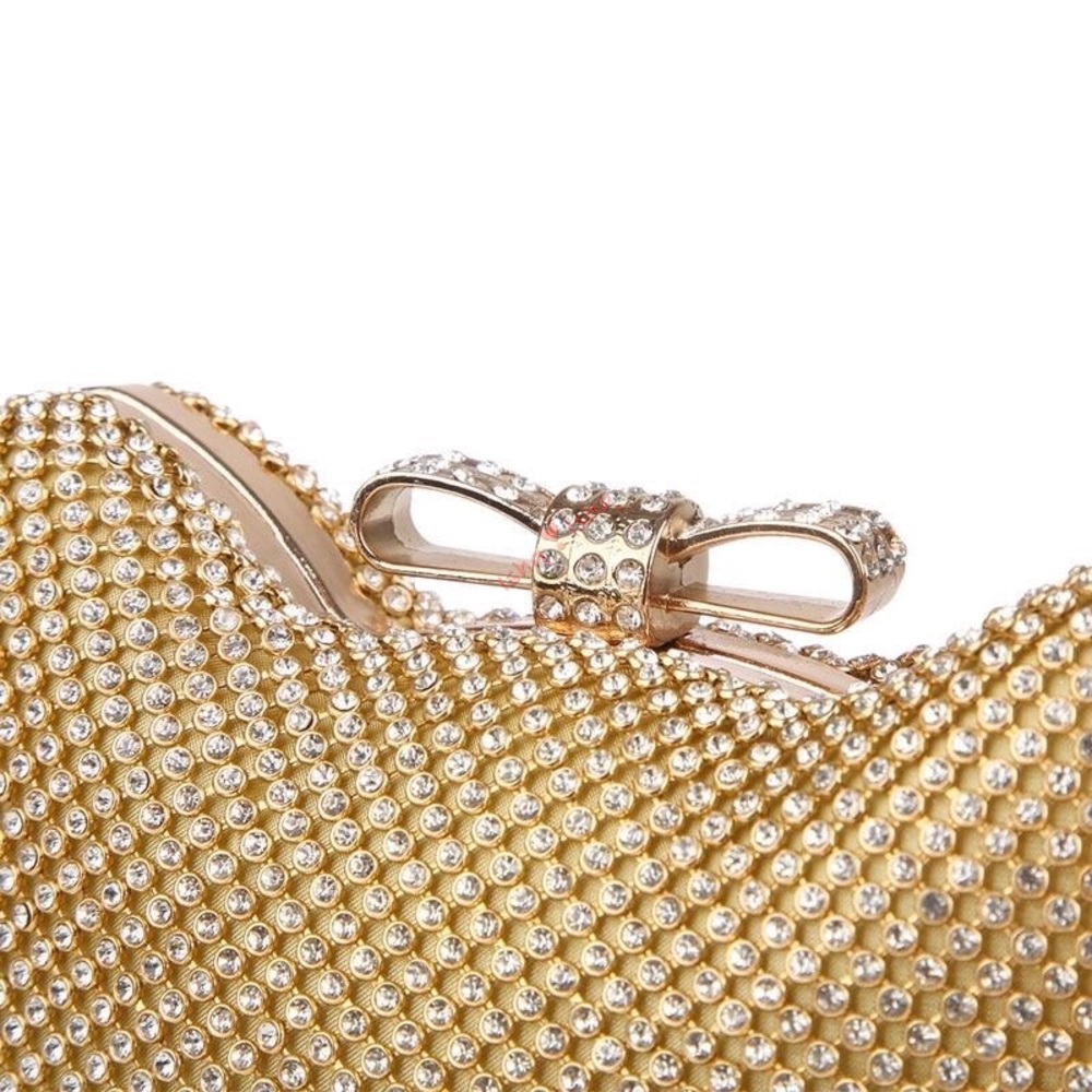 Kitty, Rhinestone embellished Minaudière Clutch - Picture 4 of 8